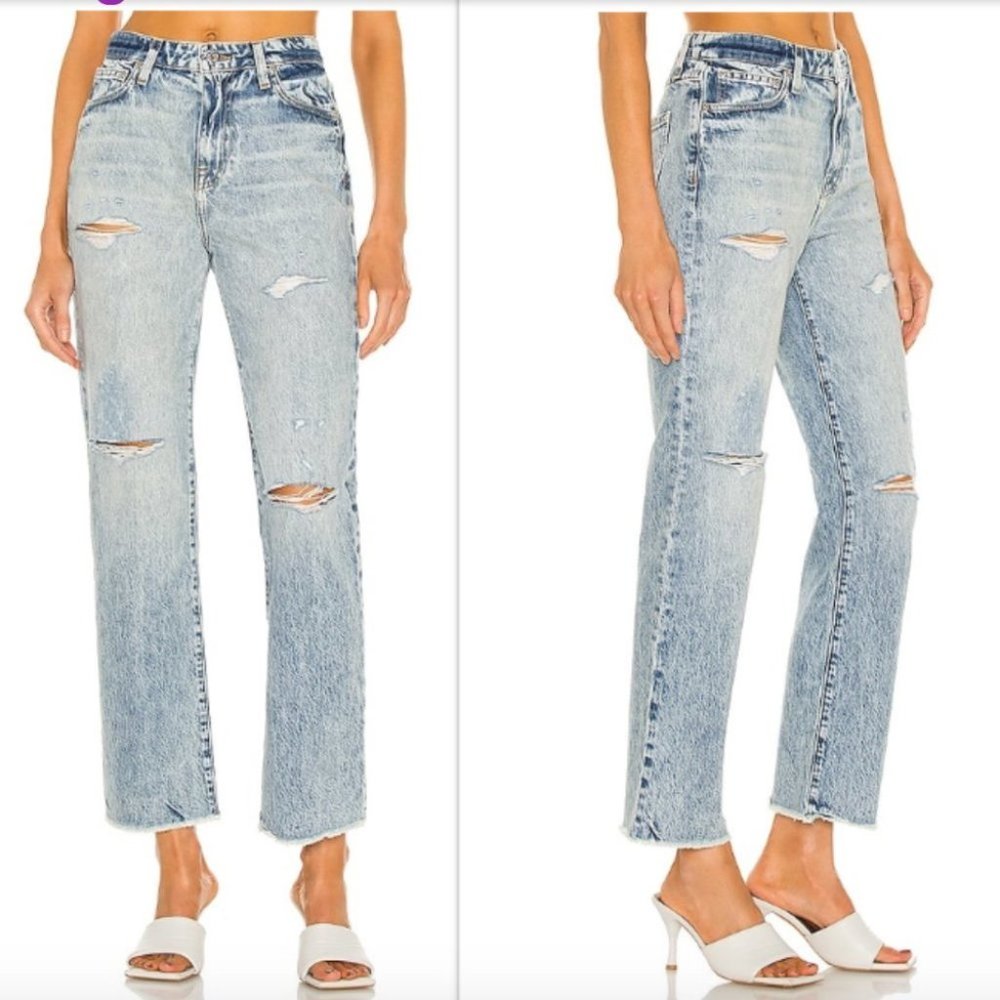 NWT Jonathan Simkhai Eliot High Rise Boyfriend Jeans 24 - Picture 2 of 9